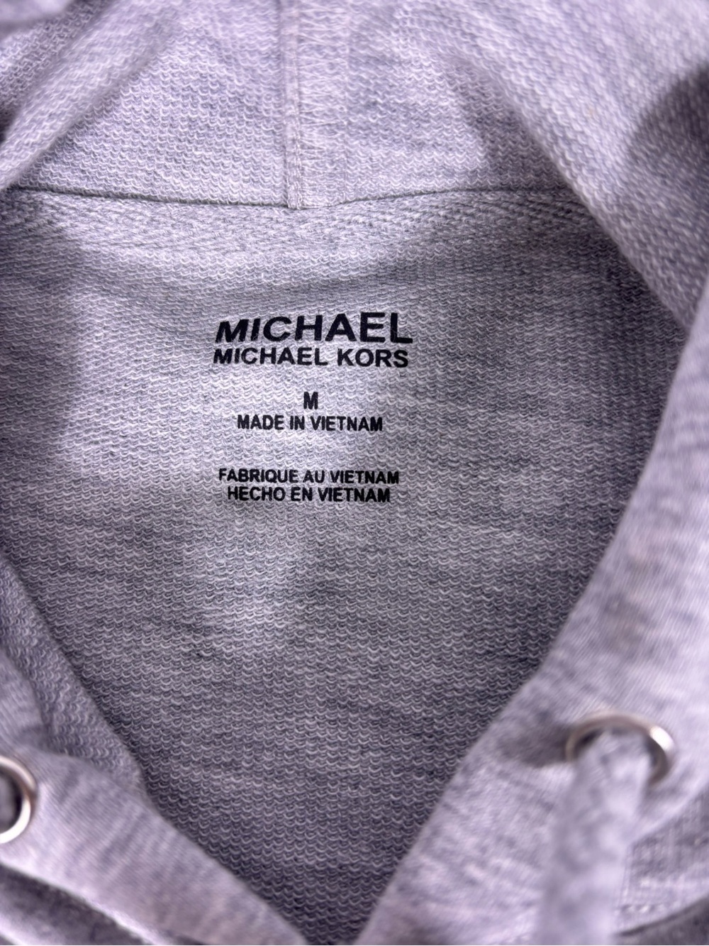 NWT Michael Kors Hoodie Dress Gray MK Logo Sweatshirt Dress Size Medium - Picture 6 of 9